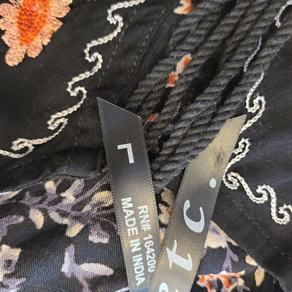 ETC Tunic Floral Bohemian Hippie Flowy Sz L - Picture 15 of 16